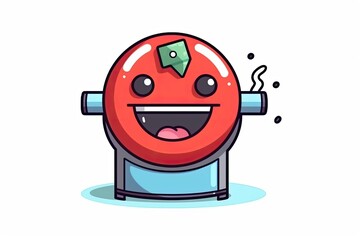 comical red character with a humorous expression. Generative AI