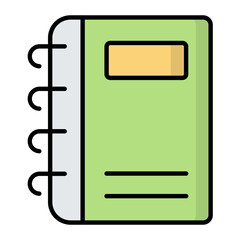 Notebook Line Color Icon