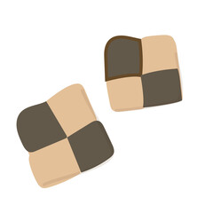 2枚のアイスボックスクッキーのイラスト