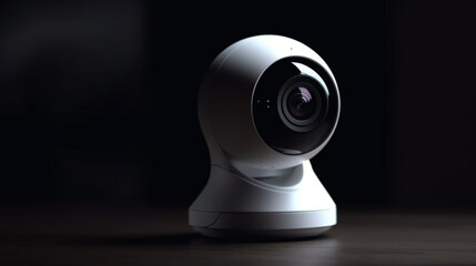 Modern security camera close-up view Generative AI