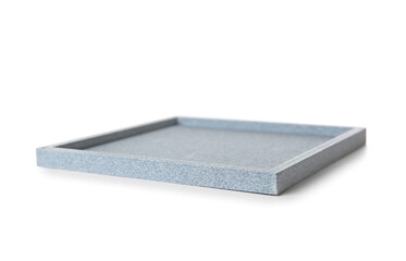 Decorative plaster tray isolated on white background