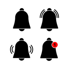 Bell Icon vector illustration. Notification sign and symbol for web site design