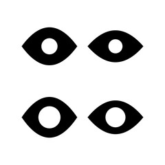 Eye icon vector illustration. Eye sign and symbol. Look and Vision icon.