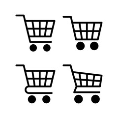 Shopping icon vector illustration. Shopping cart sign and symbol. Trolley icon