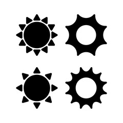 Sun icon vector illustration. Brightness sign and symbol.