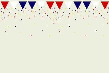 Coronation celebration UK Union Jack flag garland background vector illustration - obrazy, fototapety, plakaty