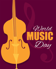 World music day vector illustration. World music day design