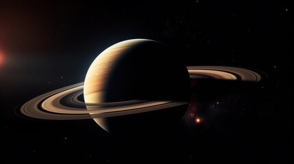 Fototapeta na wymiar Planet Saturn, Digital Illustration, Concept Art, Generative AI
