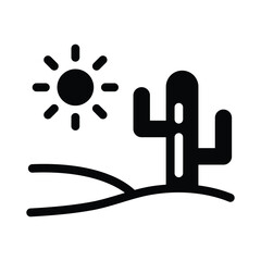 desert solid icon illustration vector graphic