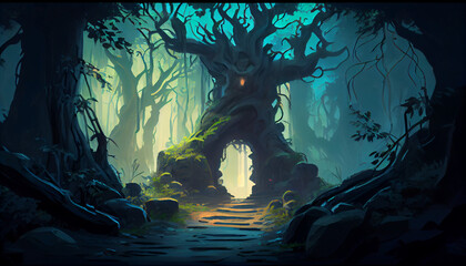 Enigmatic Forest Concept Art
