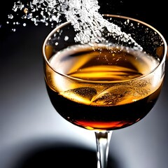 Flie&szlig;ende Eleganz: Wei&szlig;wein im perfekten Moment | AI-Art