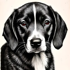 S&uuml;&szlig;er Hund bittet um Aufmerksamkeit | AI-Art