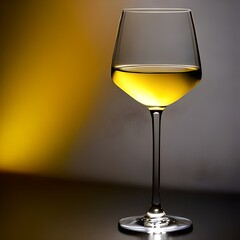 Goldene Spiegelung: Wei&szlig;wein am Abend | AI-Art