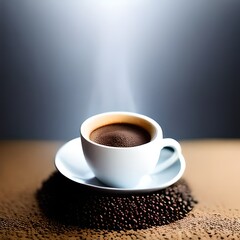 Aroma in Aktion: Hei&szlig;er Kaffee trifft auf duftende Bohnen | AI-Art