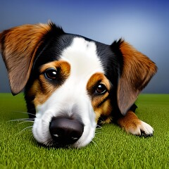 Beagle Welpe m&ouml;chte spielen | AI-Art