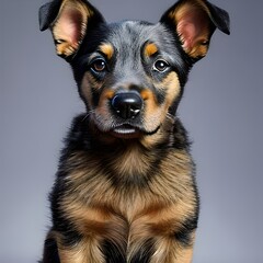 Gl&uuml;cklicher Sch&auml;ferhund Welpe, AI-Art