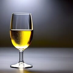 Erfrischender Wei&szlig;wein im Glas | AI-Art