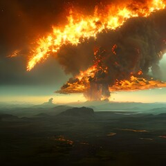 Der Himmel in Flammen | AI-Art