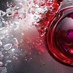 Erfrischende Explosion: Eis und Rotwein treffen aufeinander | AI-Art