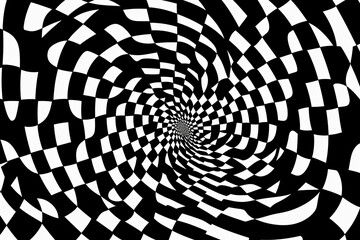 distorted object in black and white. Generative AI