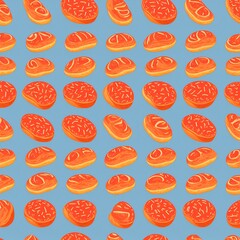 seamless pattern with filled pizza bread made by Leonardo.ai