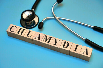 Chlamydia, text words typography written with wooden letter, health and medical