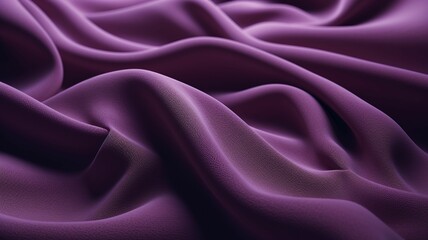 Obraz premium Spectacular photograph of bright purple fabric that simulates sand dunes, detailed in fabric texture, Generative IA