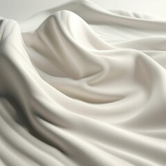 Naklejka na ściany i meble Spectacular photograph of bright white fabric that simulates sand dunes, detailed in fabric texture, Generative IA