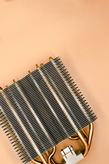 CPU Cooler heatsink on the isolated background.