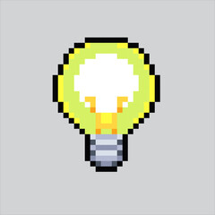 Pixel art illustration Light bulb. Pixelated Light bulb icon. Shining light bulb icon pixelated
for the pixel art game and icon for website and video game. old school retro.