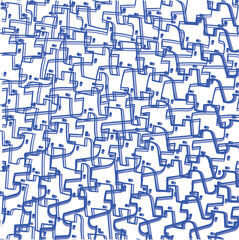 Abstraction is like a cluster of wires or a complex labyrinth with marks or dots.