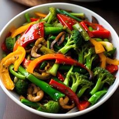 Vegetables that are beautifully colored. Generative AI.