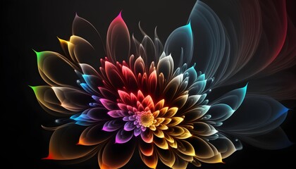 Floral Abstract Background. Generative AI.