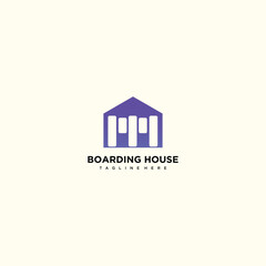 Boarding house rooms for rent logo design