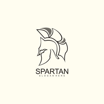 Spartan logo design for slogan motivation
