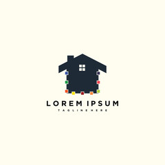 Building logo with home concept