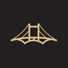 Bridge Lines Logo a minimal dan simple logo of bridge shape. Bridge Lines Logo also looks very elegant and stylish at same time. a combination of bridge with thin lines make this logo can work very we