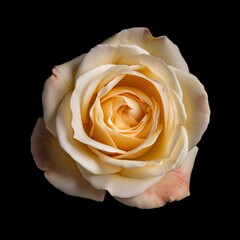 Minimalist Rose Flower on Black Background | Generative AI Illustration