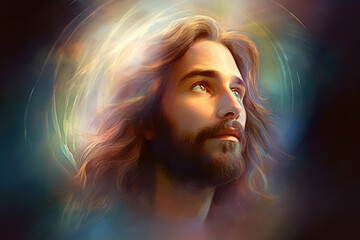 Portrait of Jesus christ, savior of Mankind, generative AI