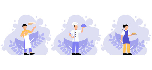 Labour Day Flat Bundle Design Illustration