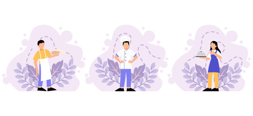 Flat Bundle Labour Day Design Illustration