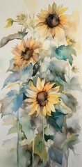 Obraz na płótnie Canvas Beautiful sunflowers