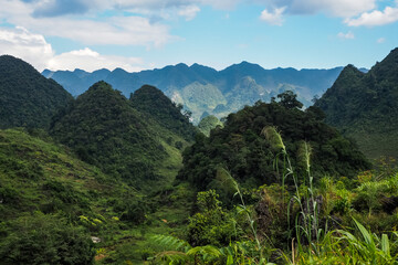 Mountains along Ha Giang loop in North Vietnam 
