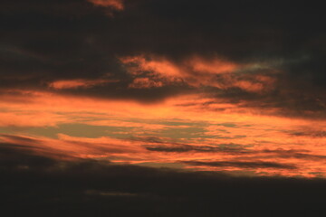 red sunset sky