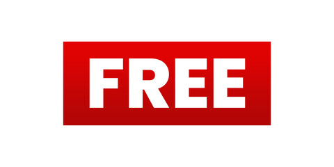 Free red free lettering promotional badge free text transparent background