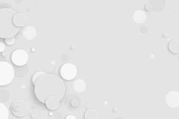 Abstract white geometric modern circle background design