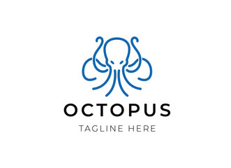 Octopus Logo, Simple Octopus Vector Logo Design,