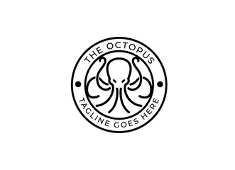 Octopus Logo, Simple Octopus Vector Logo Design,
