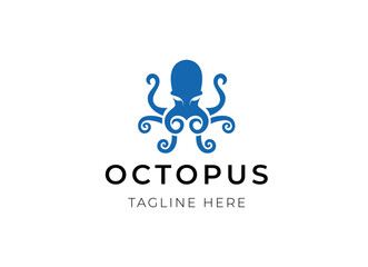 Octopus Logo, Simple Octopus Vector Logo Design,