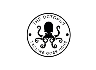 Octopus Logo, Simple Octopus Vector Logo Design,